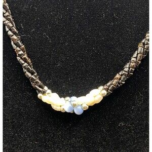 Twisted Spiral Baroque Bead Necklace Freshwater Pearl